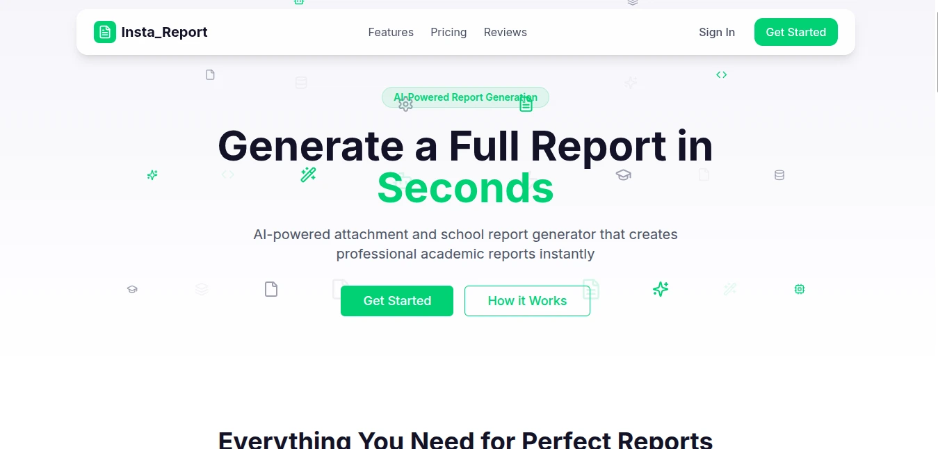 Insta Report AI preview