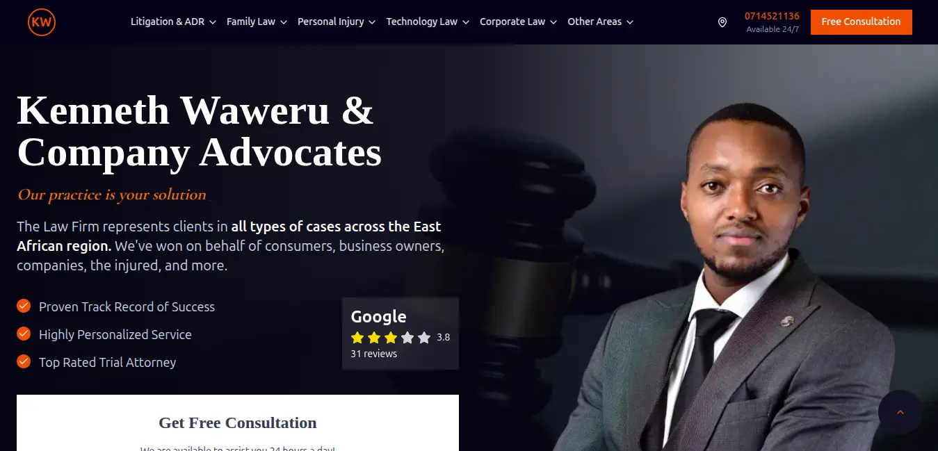 Lawfirm Website preview